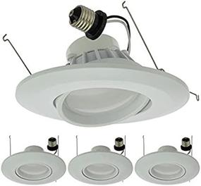 img 4 attached to 🔆 LEDwholesalers 6-Inch Recessed Dimmable LED Downlight (4-Pack) with Adjustable Head and White Trim - ETL & Energy Star Certified - Warm White 3000K - 15W - 5-Inch Compatible - 2216WW-30Kx4