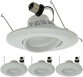 img 2 attached to 🔆 LEDwholesalers 6-Inch Recessed Dimmable LED Downlight (4-Pack) with Adjustable Head and White Trim - ETL & Energy Star Certified - Warm White 3000K - 15W - 5-Inch Compatible - 2216WW-30Kx4