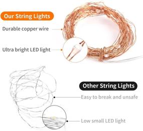 img 3 attached to Copper Wire Starry Fairy Lights - Sanniu Mini Battery Powered LED String Lights for Bedroom, Christmas, Parties, Wedding, Centerpiece, Decoration (5m/16ft Warm White)