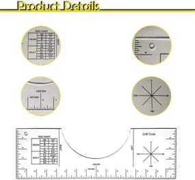 img 1 attached to 👕 T-Shirt Alignment Tool with Automatic Tape Measure and Tailor's Chalk Pencil - T-Shirt Ruler Guide for Vinyl Placement, Heat Transfer Vinyl Centering - Acrylic T-Shirt Measurement Helper for Heat Press with Size Chart