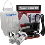 🔥 sapporo gravity feed bottle steam iron kit with sp527, inline demineralizer cartridges & magic glide non-stick ironing shoe logo