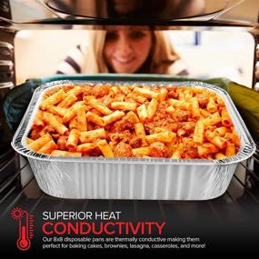 img 1 attached to 🍰 [25 Pack] 8" Square Disposable Aluminum Cake Pans with Foil Lids - Perfect for Baking Cakes, Cooking, Roasting, Homemade Breads