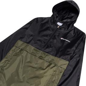 img 1 attached to 🧥 Champion Men's Big & Tall Hooded Anorak Windbreaker Rain Jacket