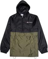 🧥 champion men's big & tall hooded anorak windbreaker rain jacket logo