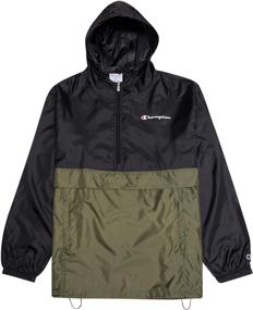 img 2 attached to 🧥 Champion Men's Big & Tall Hooded Anorak Windbreaker Rain Jacket