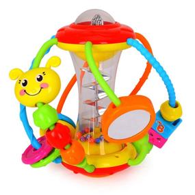 img 4 attached to 🧸 Baby Toys 6-12 Months: HOLA Baby Rattles Activity Ball, Shaker, Grab and Spin Rattle - Crawling Educational Toys for Infant Boys and Girls at 3, 6, 9, 12 Months