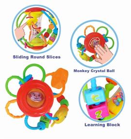 img 1 attached to 🧸 Baby Toys 6-12 Months: HOLA Baby Rattles Activity Ball, Shaker, Grab and Spin Rattle - Crawling Educational Toys for Infant Boys and Girls at 3, 6, 9, 12 Months