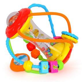img 3 attached to 🧸 Baby Toys 6-12 Months: HOLA Baby Rattles Activity Ball, Shaker, Grab and Spin Rattle - Crawling Educational Toys for Infant Boys and Girls at 3, 6, 9, 12 Months