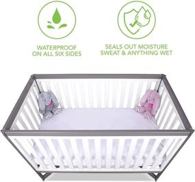 img 1 attached to 🛏️ Guardmax Crib Mattress Protector Waterproof – Noiseless Zippered Encasement Cover for Baby & Toddler (28x52x7 Crib Size)