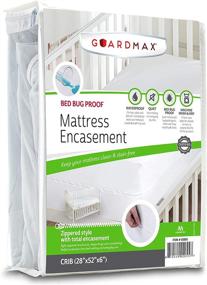 img 4 attached to 🛏️ Guardmax Crib Mattress Protector Waterproof – Noiseless Zippered Encasement Cover for Baby & Toddler (28x52x7 Crib Size)