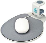 🐭 eho under-desk mouse platform: ergonomic rotating 360° mouse tray, slide out pad for office (platinum), fits 1.5" thick desks logo