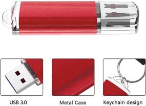 img 1 attached to 10 Пакетов USB-флеш-накопителей 3.0 на 8 ГБ - миниатюрных накопителей большого объема памяти 📦 - модный флеш-накопитель - металлический флеш-накопитель Zip Drive большого объема - красный флеш-диск для хранения данных от FEBNISCTE