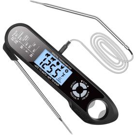 img 4 attached to 🌡️ Oven-Safe Digital Meat Thermometer by TaoQi - Perfect for Grill and Cooking, Kitchen Thermometer with 2 Probes for BBQ, Meat, Oil, Milk, and Temperature Control