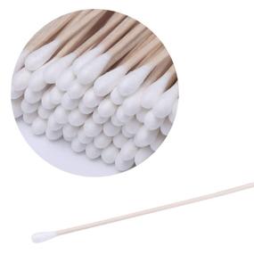 img 3 attached to 🔫 500-Pack of Tbestmax 6-Inch Cotton Swabs with Wooden Handles and Single Tipped Applicator for Gun Cleaning, Wound Care, Makeup and Residue Removal