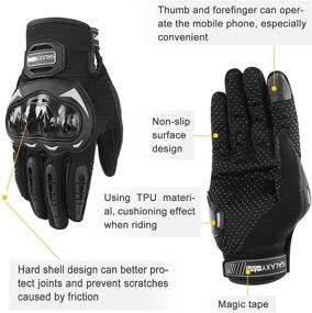 img 3 attached to 🧤 Galaxyman Full Finger Touchscreen Motorcycle Gloves for Men and Women - Wear Resistant & Shockproof, Adjustable Design, Ideal for Riding, Road Racing, Climbing, and Motocross (XL)