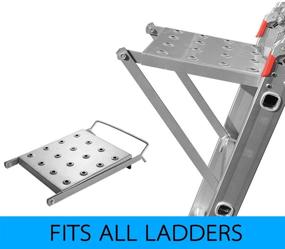 img 1 attached to 🧱 Heavy Duty Ladder Work Stand System Accessories, Ladder Platform Add-On for 400 Pound Capacity
