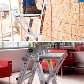 img 3 attached to 🧱 Heavy Duty Ladder Work Stand System Accessories, Ladder Platform Add-On for 400 Pound Capacity