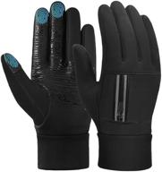 🧤 winter warm zip running gloves - thermal outdoor cold weather sport cycling bike ski touch screen driving anti-slip mittens for men women: stay cozy and active this winter! logo