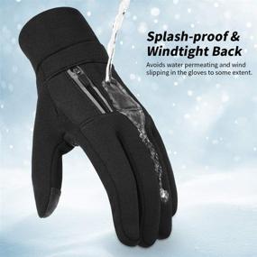 img 1 attached to 🧤 Winter Warm Zip Running Gloves - Thermal Outdoor Cold Weather Sport Cycling Bike Ski Touch Screen Driving Anti-Slip Mittens for Men Women: Stay Cozy and Active this Winter!