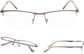 img 1 attached to 👓 3-Pack Half-Rim Metal Readers: Premium Reading Glasses for Enhanced Visual Comfort