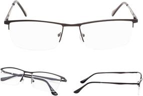 img 3 attached to 👓 3-Pack Half-Rim Metal Readers: Premium Reading Glasses for Enhanced Visual Comfort