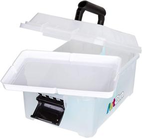 img 3 attached to 🎨 ArtBin 6817AG Sidekick Cube Carrying Case: Portable Art & Craft Organizer with Lift-Out Tray and Handle - Clear Plastic Storage Case [1]