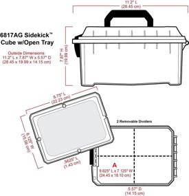 img 2 attached to 🎨 ArtBin 6817AG Sidekick Cube Carrying Case: Portable Art & Craft Organizer with Lift-Out Tray and Handle - Clear Plastic Storage Case [1]