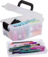 🎨 artbin 6817ag sidekick cube carrying case: portable art & craft organizer with lift-out tray and handle - clear plastic storage case [1] logo