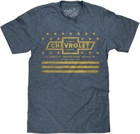 img 3 attached to 🚗 Chevrolet T-Shirt - Vibrant Yellow Stars and Stripes Design