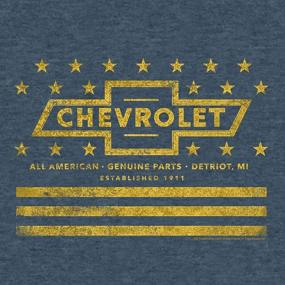 img 2 attached to 🚗 Chevrolet T-Shirt - Vibrant Yellow Stars and Stripes Design