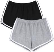 🩳 uratot 2 pack cotton sport shorts: ideal yoga, dance, and athletic summer short pants логотип