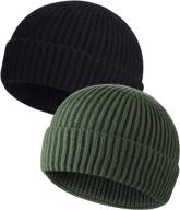 🧣 stay warm in style with maiago fisherman beanie - comfortable wool knit cuff beanie hat for men and women logo