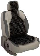 🚗 vaygway black wood beaded car seat cover - massage comfort cushion for stress relief - double strung wooden bead cushion - cooling and fatigue reduction - universal fit for auto, suv, truck, office, home logo