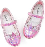 glitter princess ballet flats - furdeour girls' mary jane flower shoes for wedding, parties, and bridesmaids - perfect for kids and toddlers logo