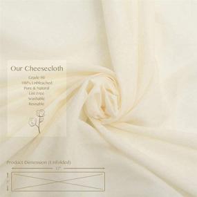 img 2 attached to 🧀 Premium Grade 90 Cheesecloth - Reusable, Unbleached Cotton Fabric, Ultra Fine Cheese Cloth for Cooking, Nut Milk Bag, Strainer, Filter - 36 Sq Feet (4 Yards)