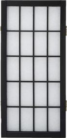 img 3 attached to Black Desktop Window Pane Shoji Screen - 2 ft. Tall - 3 Panels by Oriental Furniture