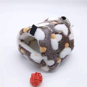 img 2 attached to 🐹 Cozy and Cute Hamster Love Pattern Hammock: Keep Your Small Pets Snug in SEIS Cotton Nest Mat for Squirrels, Chinchillas, and More!