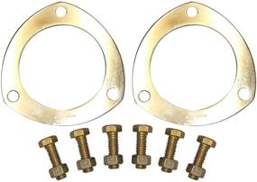 img 1 attached to 🔩 ProForm 67927 3-Inch Malleable Aluminum Collector Gasket Kit with 3-Holes, including Bolts and Nuts