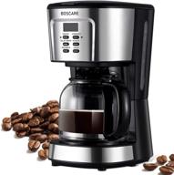 boscare 12 cup coffee maker: programmable drip coffee machine with auto shut-off, strength control, silver black - ultimate brewing convenience logo