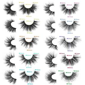 img 3 attached to 👁️ Pack of 10 Pairs Faux Mink 3D Fluffy Wispy Eyelashes - 20MM False Eyelashes with Glamorous Glitter Eyelash Boxes