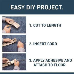 img 1 attached to Wiremold Floor Cord Management Kit - Corduct, Cord Protector, Wire Organizer, Rubber Cable Cover, Concealer, 5ft - Brown (CDB-5)