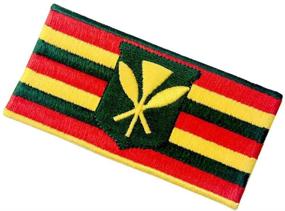 img 1 attached to 🌺 Hawaii Kanaka Maoli State Flag: Premium Iron-On Sew-On Patch with Kamehameha Embroidered Emblem