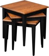 stylish and functional leick stacking 🌟 table set in black and medium oak logo