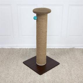 img 3 attached to 🐾 Premium Kitty City Woven Sisal Collection: Ultimate Scratching Post with Perch Cushion