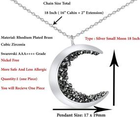 img 3 attached to 💎 Stunning ONDAISY Rhodium Crescent Pendant Necklace: Perfect Jewelry for Girls