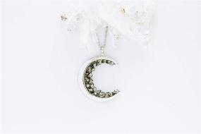 img 2 attached to 💎 Stunning ONDAISY Rhodium Crescent Pendant Necklace: Perfect Jewelry for Girls