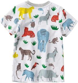 img 2 attached to 👕 Little Sleeve Summer Graphic Tshirt for Boys' Clothing