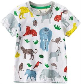 img 3 attached to 👕 Little Sleeve Summer Graphic Tshirt for Boys' Clothing