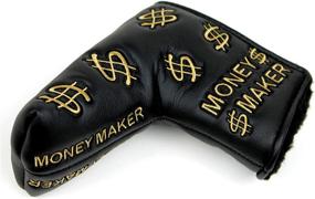 img 1 attached to CNC GOLF Money Maker Gold Putter Cover - Magnetic Headcover for Scotty Cameron, Taylormade, and Odyssey Blade Putters