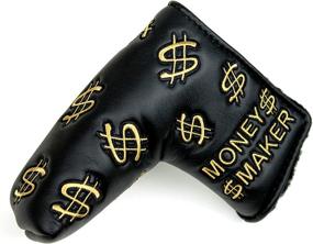 img 4 attached to CNC GOLF Money Maker Gold Putter Cover - Magnetic Headcover for Scotty Cameron, Taylormade, and Odyssey Blade Putters